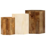 3-delige Salontafelset Mangohout | 35% Korting
