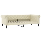 VidaXL Slaapbank Crème Kunstleer 100x200 cm - 30% Korting!