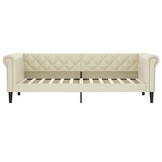 VidaXL Slaapbank Crème Kunstleer 100x200 cm - 30% Korting!