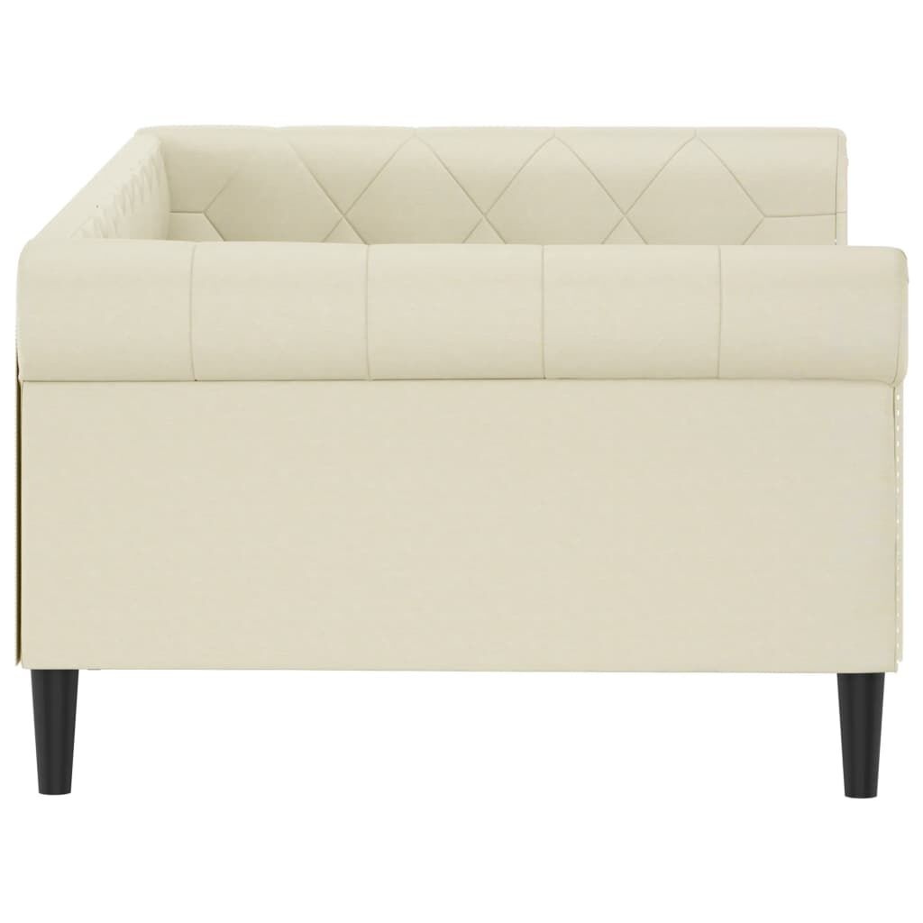VidaXL Slaapbank Crème Kunstleer 100x200 cm - 30% Korting!