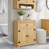 Badkamerkast Grenenhout 70x33x80 cm met Korting