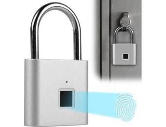 Vingerafdruk hangslot: Zilver, Weerbestendig - 27% Korting!