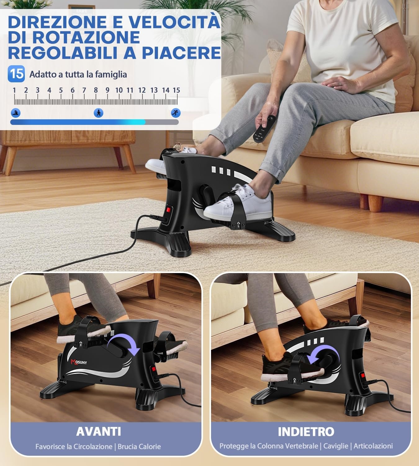 Mini Hometrainer met 15 Snelheden - Ideaal voor Senioren & Zittend Gebruik