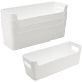 Opbergmanden Set van 4 - Wit Kunststof - 30% Korting