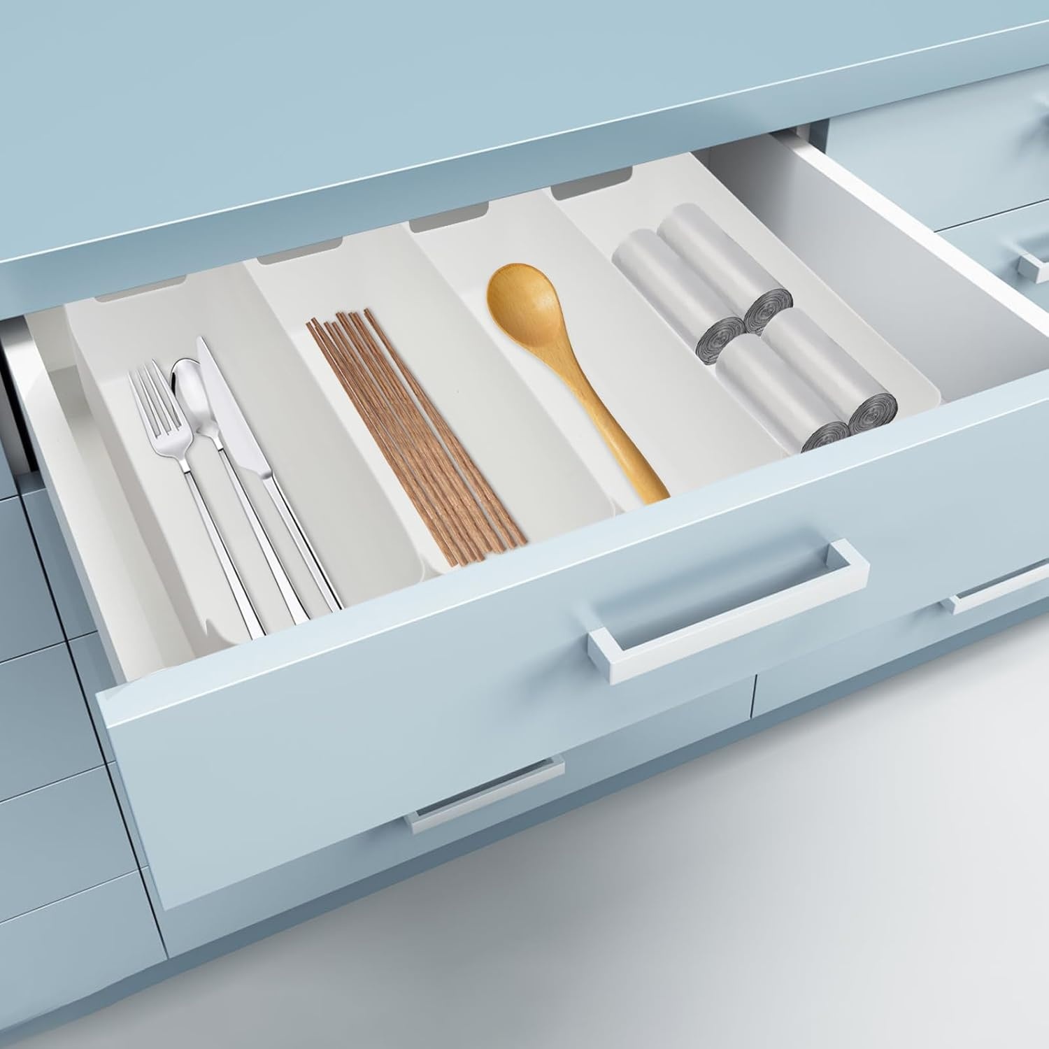 Opbergmanden Set van 4 - Wit Kunststof - 30% Korting