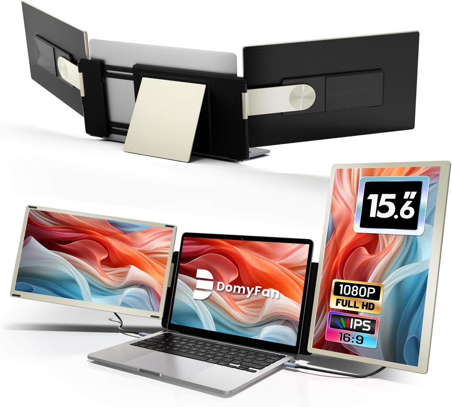 Drievoudige Laptop Schermverlenger 15,6" FHD 1080P IPS 120% sRGB - 35% Korting!