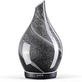 Porseme Aromadiffuser, 280 ml, handgeblazen glas, diffuser voor etherische oliën, luchtbevochtiger, ultrasoon, koele mist, stil, 7 soorten led-lichtkleuren, waterloos, auto-off, BPA-vrij, voor woning