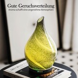 Porseme Aromadiffuser, 280 ml, handgeblazen glas, diffuser voor etherische oliën, luchtbevochtiger, ultrasoon, koele mist, stil, 7 soorten led-lichtkleuren, waterloos, auto-off, BPA-vrij, voor woning