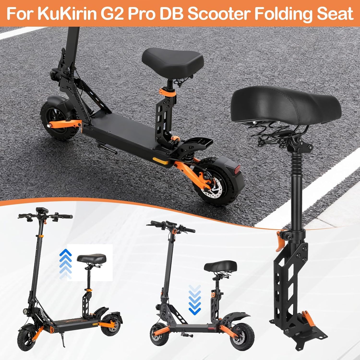 Scooter Zitting KuKirin G2 Pro DB - Ergonomisch & Schokabsorberend (34% Korting)
