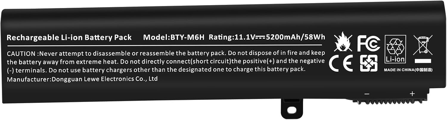 Laptop Accu BTY-M6H voor MSI - 28% Korting