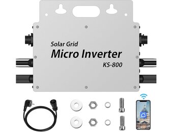 800W Balkon Zonne-energie Omvormer - Pure Sinus, IP65 - 34% Korting!