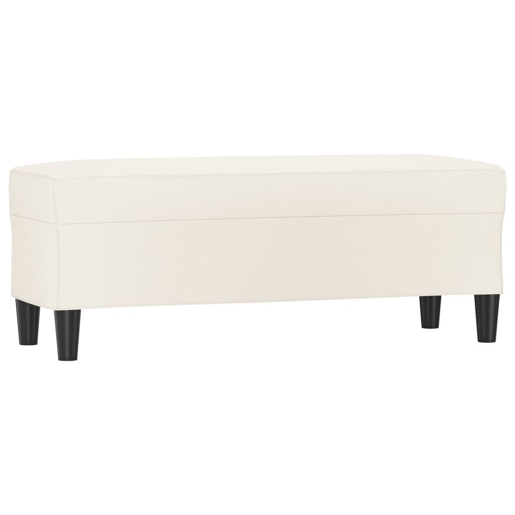 vidaXL Bankje Crème Kunstleer 100cm - 55% Korting