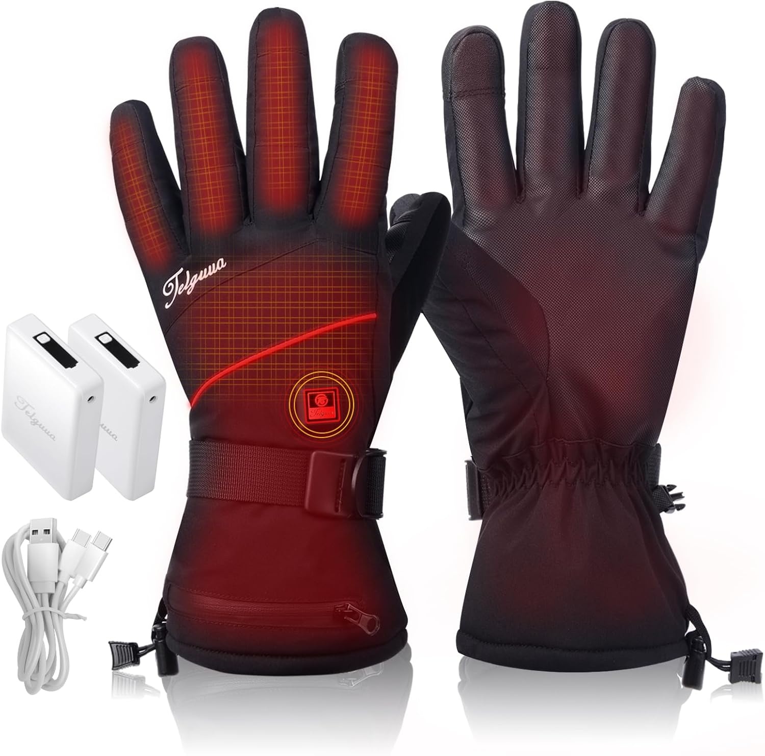 Verwarmde Handschoenen Unisex M | Touchscreen | 7.4V 5500mAh | 3 Standen | Waterdicht