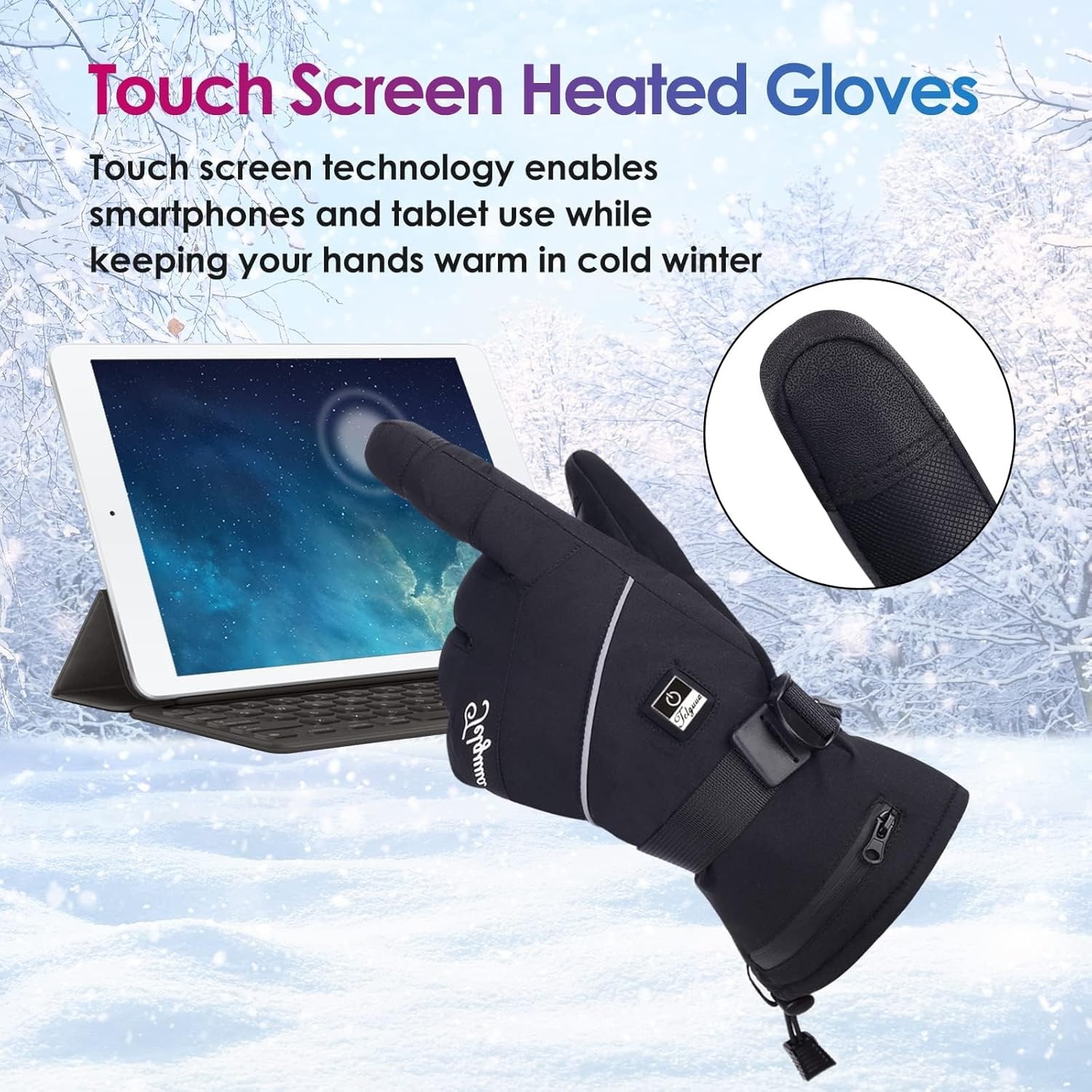 Verwarmde Handschoenen Unisex M | Touchscreen | 7.4V 5500mAh | 3 Standen | Waterdicht