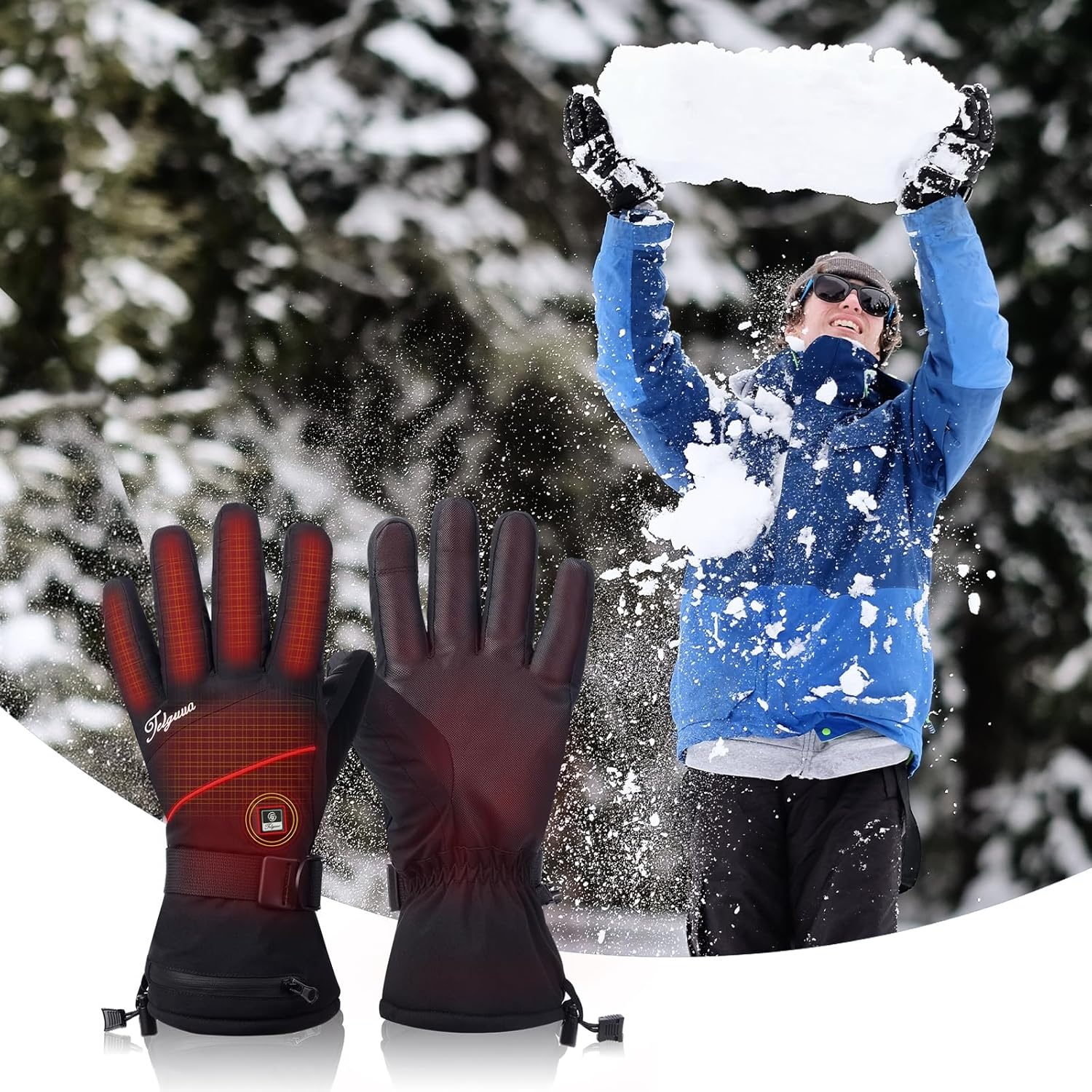 Verwarmde Handschoenen Unisex M | Touchscreen | 7.4V 5500mAh | 3 Standen | Waterdicht