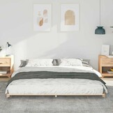 vidaXL Bedframe Massief Grenenhout - Japandi Stijl - 35% Korting