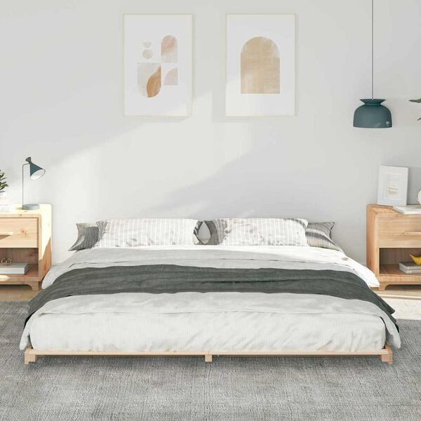 vidaXL Bedframe Massief Grenenhout - Japandi Stijl - 35% Korting