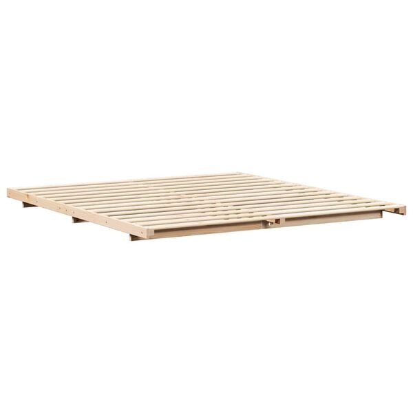 vidaXL Bedframe Massief Grenenhout - Japandi Stijl - 35% Korting