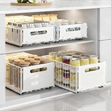 Opvouwbare Kastorganizer Set (4 stuks) - Wit Koolstofstaal - Nu 29% Korting!