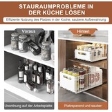 Opvouwbare Kastorganizer Set (4 stuks) - Wit Koolstofstaal - Nu 29% Korting!