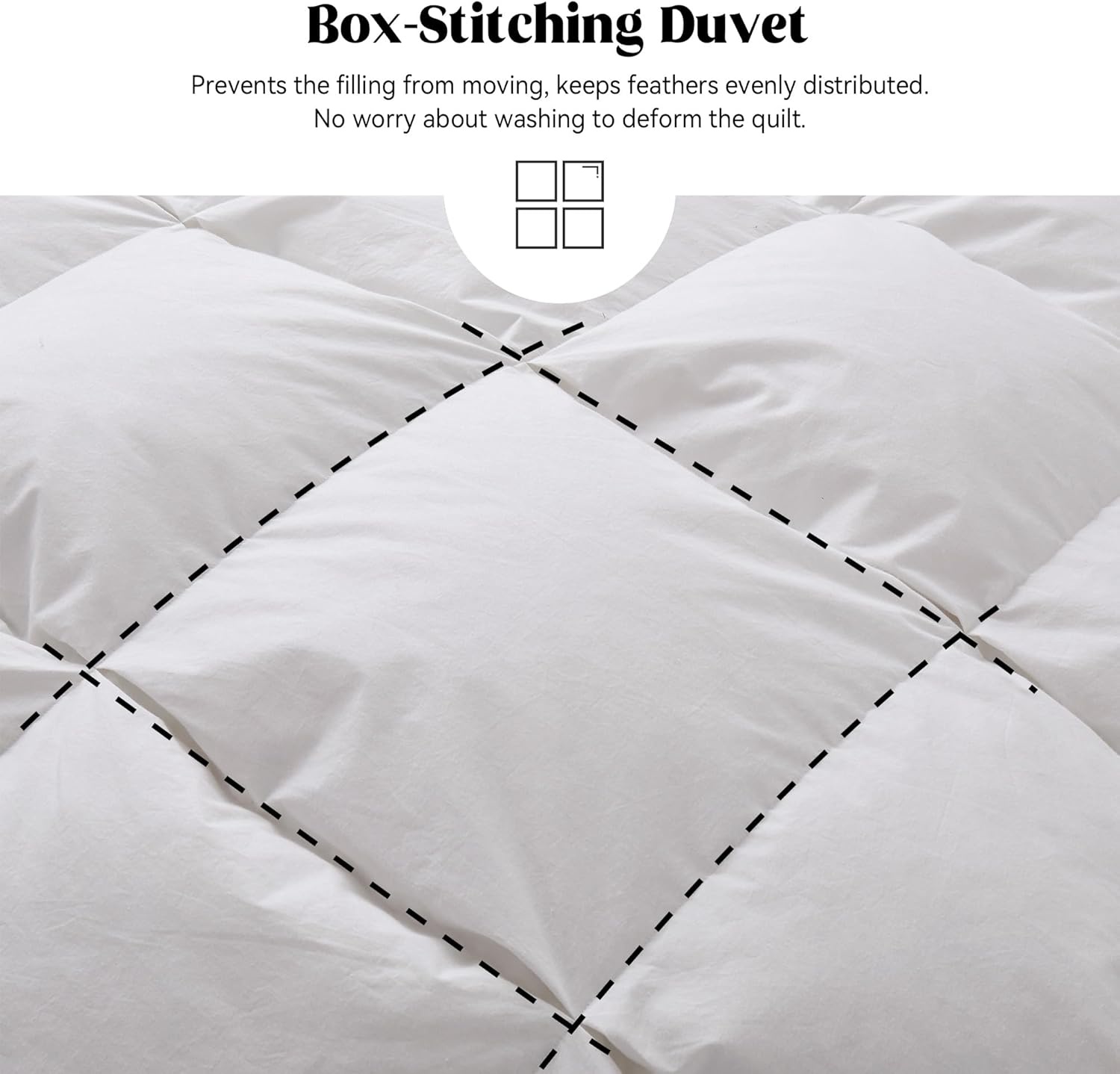 4-Seizoenen Dons Dekbed 200x200cm - 33% Korting