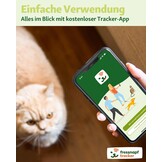 Fressnapf GPS-tracker voor katten - 2e generatie - zonder ABO - lokalisatie zonder afstandsbeperking - activiteitsdetectie en gezondheidsfunctie - kattenvriendelijk ontwerp