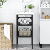 Stijlvol Wastafelframe IJzer Zwart - 34% Korting