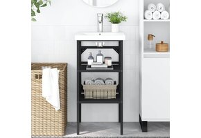 VidaXL Wastafelframe Zwart 40x38x83 cm - 55% Korting!