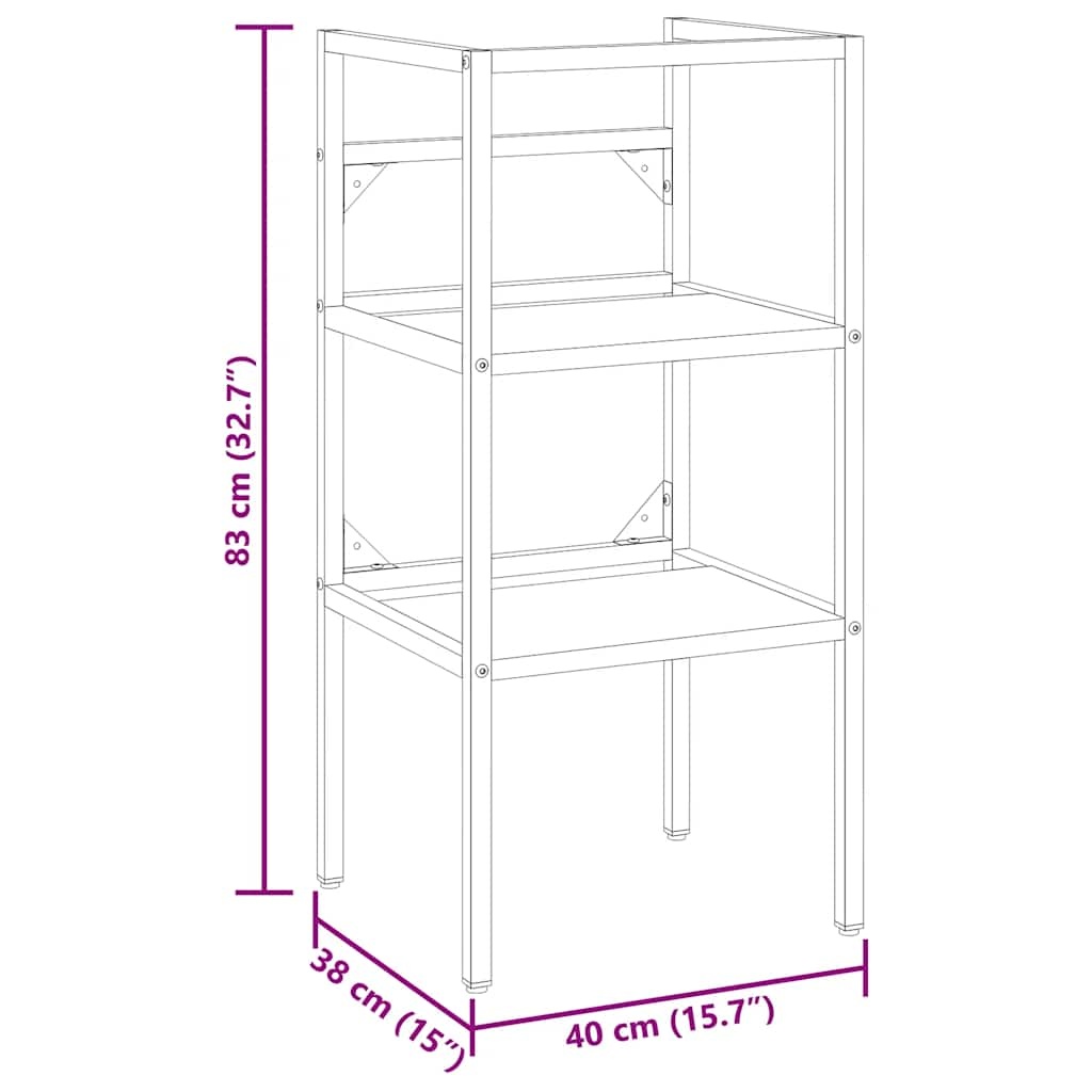 Stijlvol Wastafelframe IJzer Zwart - 34% Korting
