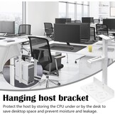 CPU Beugel Onder Bureau | Ruimtebesparend | Wit | 34% Korting
