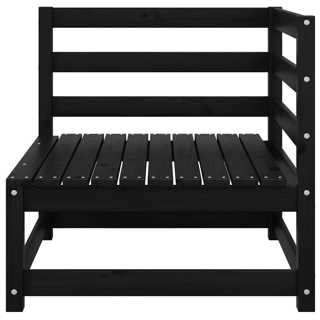 VidaXL Tuinbank Grenenhout 2-zits met Kussens - Zwart (35% korting)