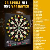 Elektronisch dartbord met 3 LCD-schermen & Duitse stem - 34% korting