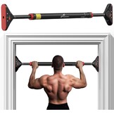 Verstelbare Optrekstang Deurkozijn (75-94cm) - Boorvrij - Max. 200kg - Rood - 33% Korting