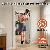Verstelbare Optrekstang Deurkozijn (75-94cm) - Boorvrij - Max. 200kg - Rood - 33% Korting