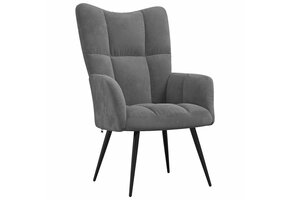 Chic Relaxstoel Fluweel Donkergrijs - 56% Korting