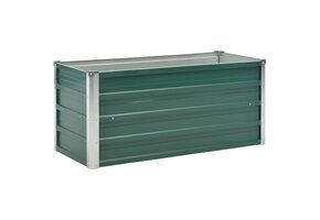 Verhoogde Plantenbak Staal 100x40x45 cm Groen - 54% Korting!