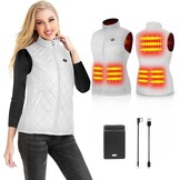Dames Verwarmd Vest Wit Maat S | 29% Korting