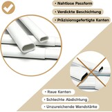 Uittrekbare Gordijnroede Set (2 stuks) - 70-120cm Wit - 57% Korting