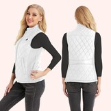 Dames Verwarmd Vest Wit Maat S | 29% Korting