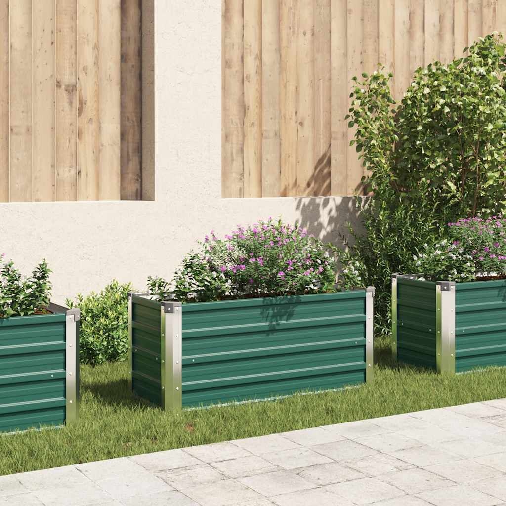 Verhoogde Plantenbak Staal Groen 100x40x45cm - 33% Korting!