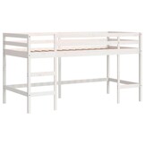 vidaXL Kinderhoogslaper Grenenhout Wit 80x200 cm - 35% Korting