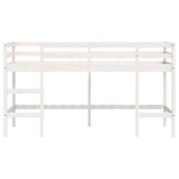 vidaXL Kinderhoogslaper Grenenhout Wit 80x200 cm - 35% Korting