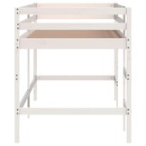 vidaXL Kinderhoogslaper Grenenhout Wit 80x200 cm - 35% Korting