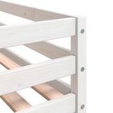 vidaXL Kinderhoogslaper Grenenhout Wit 80x200 cm - 35% Korting