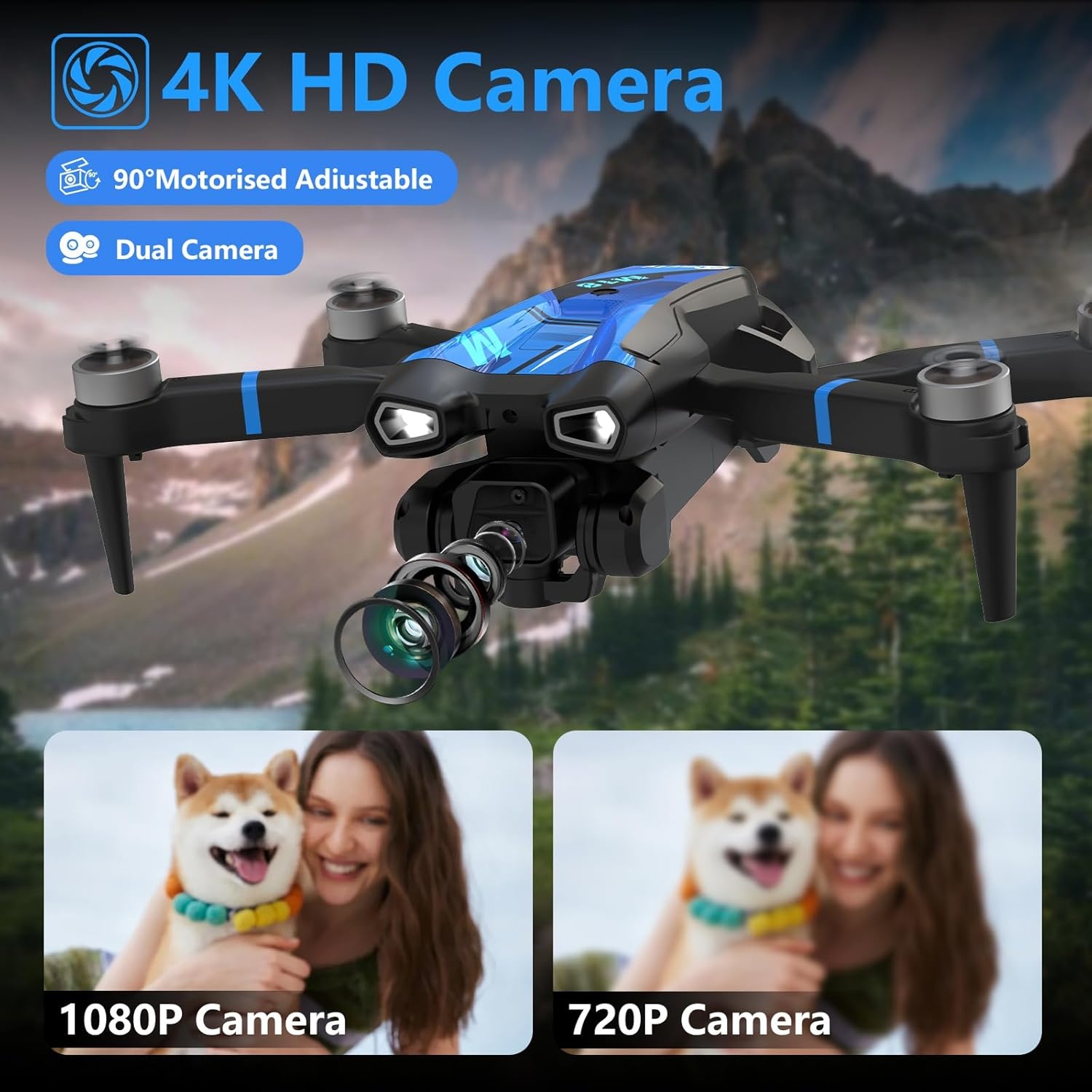Opvouwbare Drone M18LCD met 1080P Camera & 35% Korting