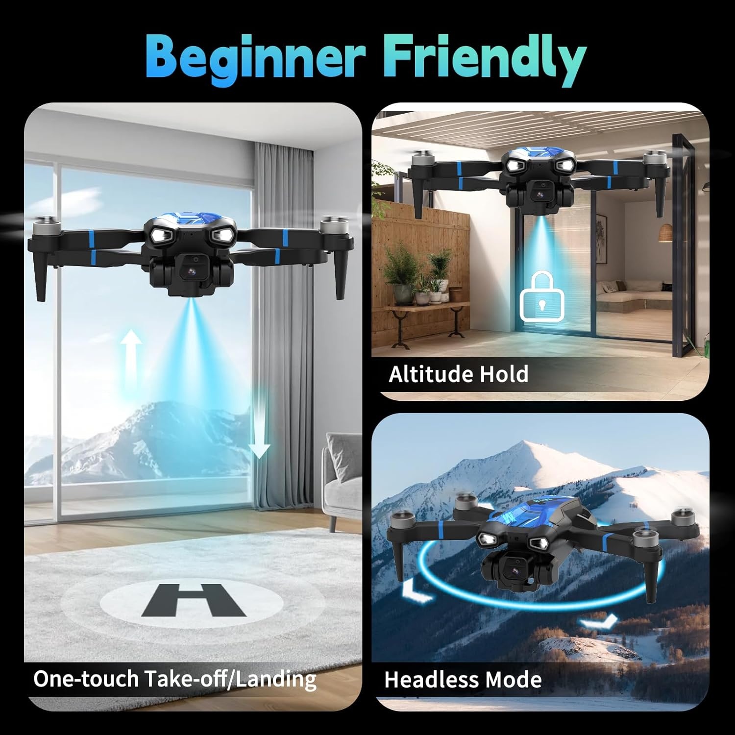 Opvouwbare Drone M18LCD met 1080P Camera & 35% Korting