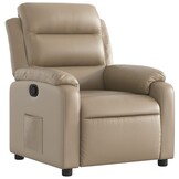 Verstelbare Kunstleren Fauteuil Cappuccino 35% Korting