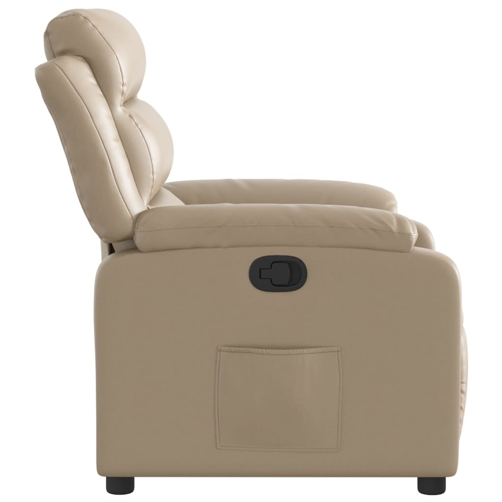 Verstelbare Kunstleren Fauteuil Cappuccino 35% Korting