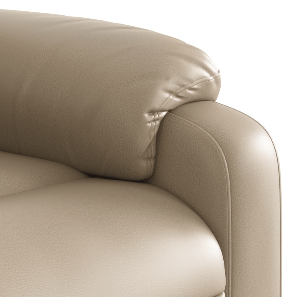 Verstelbare Kunstleren Fauteuil Cappuccino 35% Korting