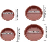 16x Terracotta Plantenonderzetters - 4 Maten - Waterdicht